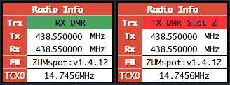 Pi-Star Radio Info TRX - Mode-specific RX or TX activity Pi-Star Radio Info TRX - Mode-specific RX or TX activity